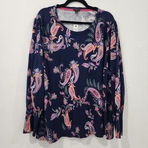 Talbots Paisley Light Sweater